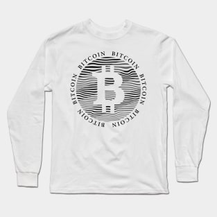 The Future of Currency: Bitcoin Black Long Sleeve T-Shirt